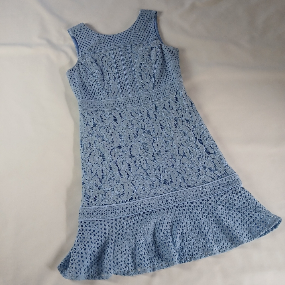 Antonio Melani Sleeveless Lace Overlay Dress - Picture 2 of 11